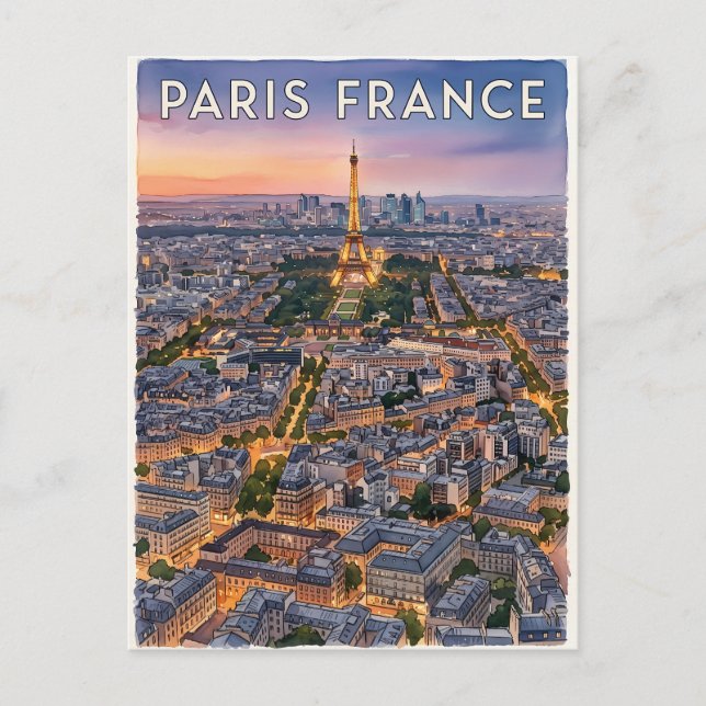 Paris France Travel  Postcard (Front)