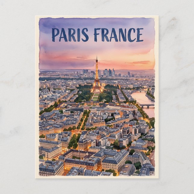 Paris France Travel  Postcard (Front)