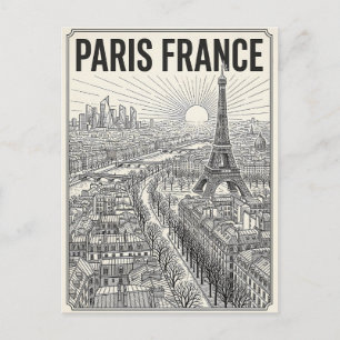 Paris France Travel  Postcard