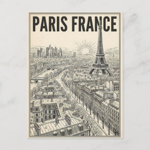Paris France Travel  Postcard
