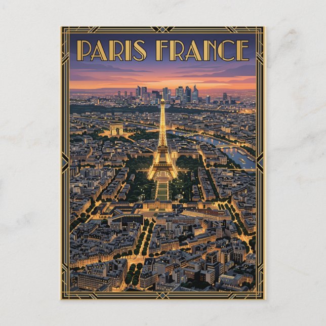 Paris France Travel  Postcard (Front)