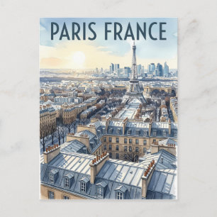 Paris France Travel  Postcard