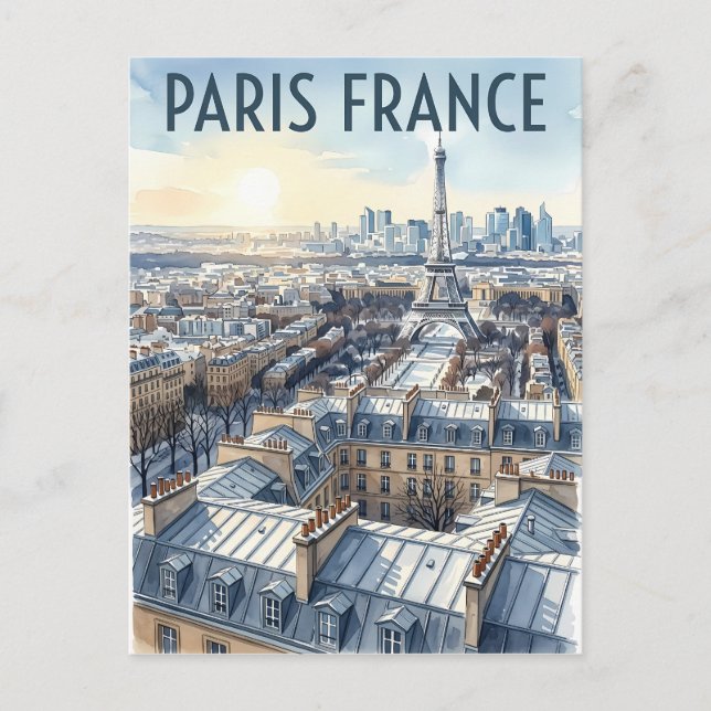 Paris France Travel  Postcard (Front)