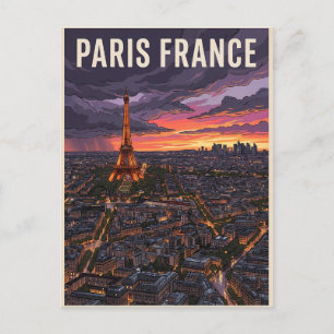 Paris France Travel  Postcard
