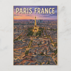 Paris France Travel  Postcard