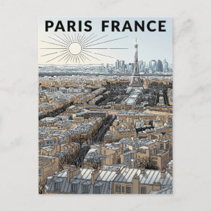 Paris France Travel  Postcard