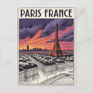 Paris France Travel Postcard
