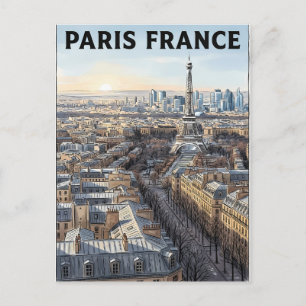 Paris France Travel  Postcard