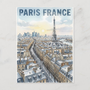 Paris France Travel  Postcard