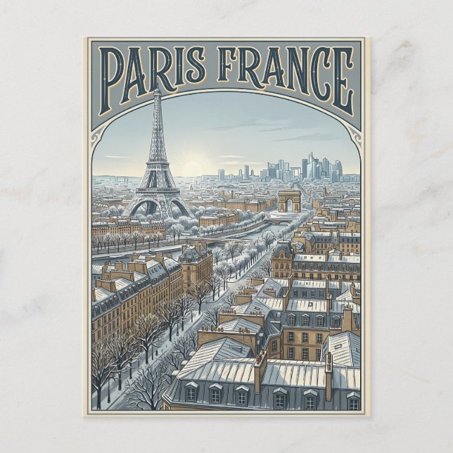 Paris France Travel  Postcard (Front)