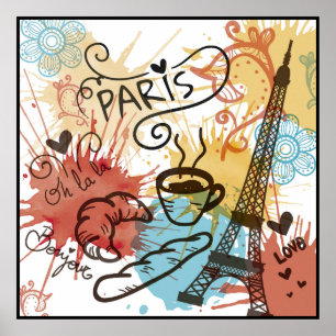 Paris, France, Travel poster