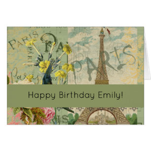 Paris France Travel Vintage Antique Art Painting