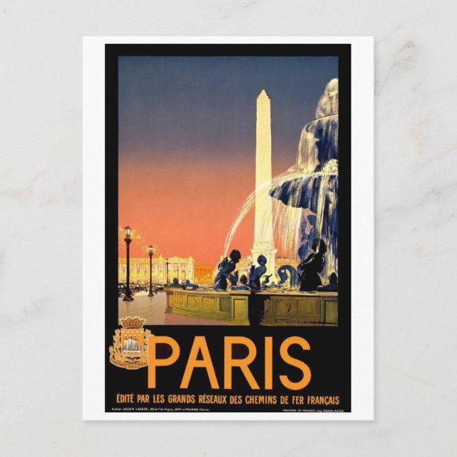 Paris France Vintage Postcard (Front)
