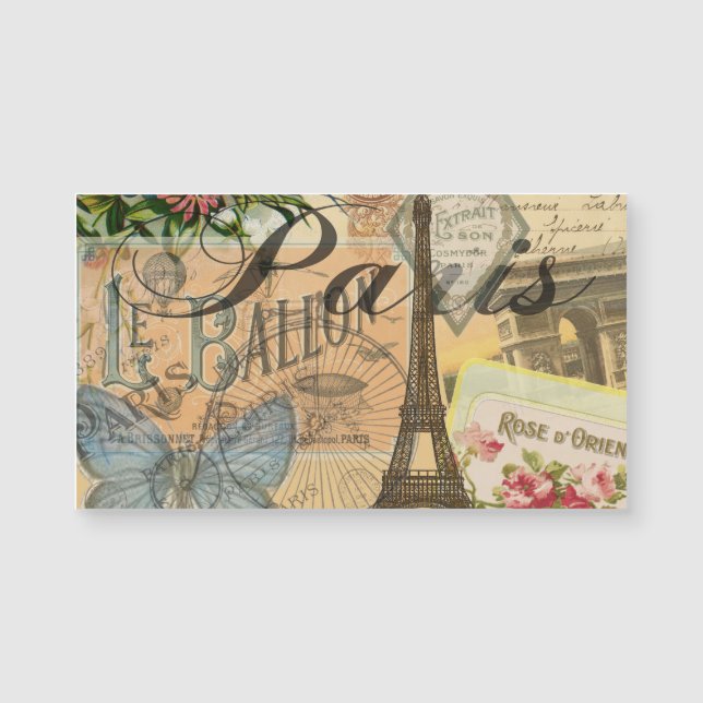 Paris France Vintage Travel Colourful Artwork (Front)
