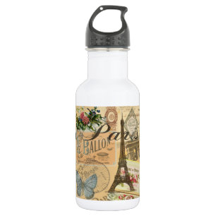 Paris France Vintage Travel Colourful Artwork 532 Ml Water Bottle