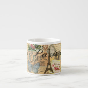 Paris France Vintage Travel Colourful Artwork Espresso Cup