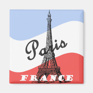 Paris France vintage travel magnet