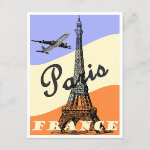 Paris France vintage travel Postcard