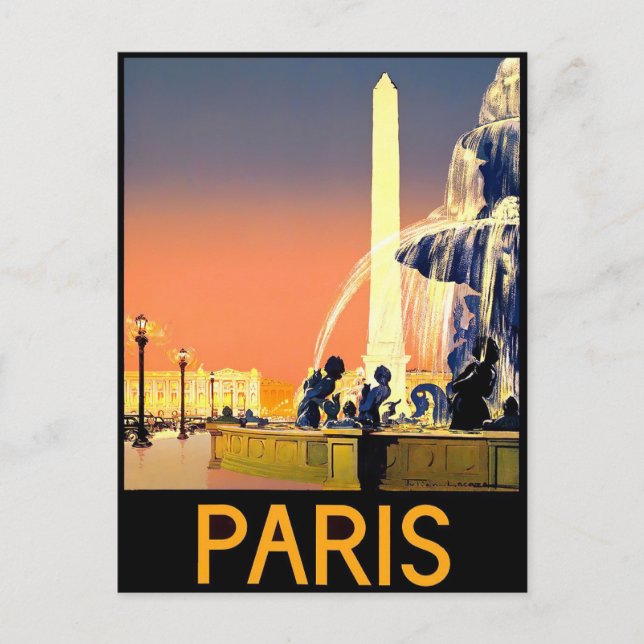 Paris France vintage travel Postcard (Front)