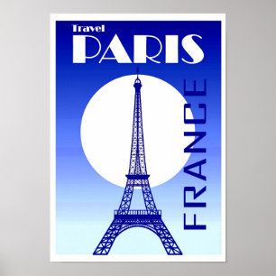Paris, France vintage travel Poster