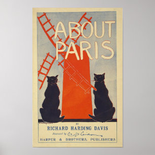 Paris France Vintage Travel Poster