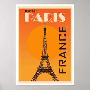Paris, France Vintage Travel Poster