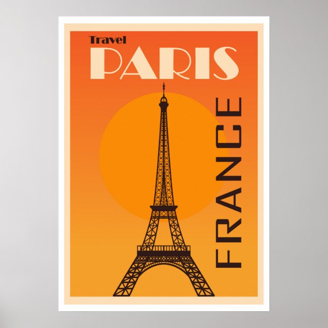 Paris, France Vintage Travel Poster (Front)