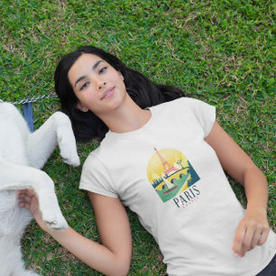 Paris France Vintage Travel Romantic  T-Shirt