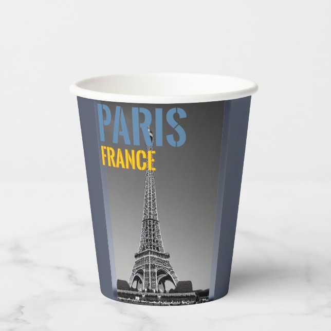 Paris France     Watch Paper Cups (Front)