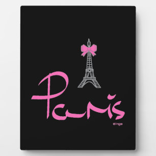 Paris,-France-with-Pink-Bow Plaque