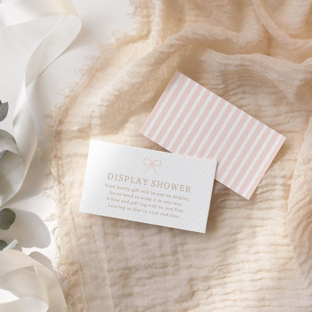Paris French Bow Baby Shower Display Shower Enclosure Card (Creator Uploaded)