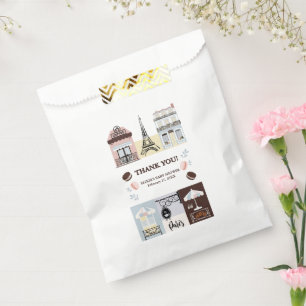Paris French Cafe Patisserie Baby Shower  Favour Bags