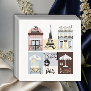 Paris French Cafe Patisserie Baby Shower  Napkin