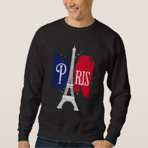 Paris French Eiffel Tower European French Paris At Sweatshirt