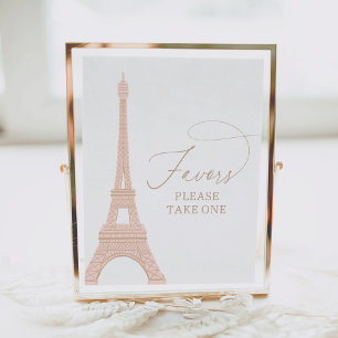 Paris French Eiffel Tower Favours Sign
