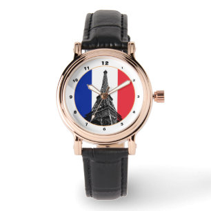 Paris, French Flag & France fashion /Eiffel Tower Watch