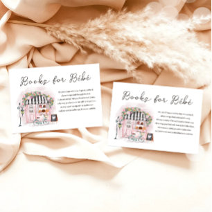 Paris French Patisserie Baby Shower Bring a Book Enclosure Card