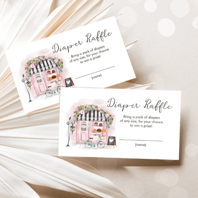 Paris French Patisserie Shower Diaper Raffle Card (Creator Uploaded)