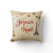Paris French Postcards Christmas Pillow