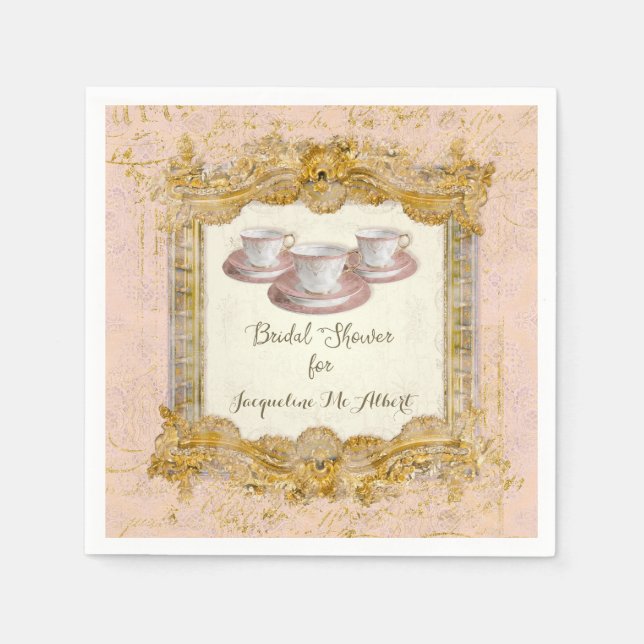 Paris French Royal Versailles Palace Tea Party Napkin (Front)