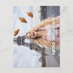 PARIS - FUNNY CROISSANTS POSTCARD