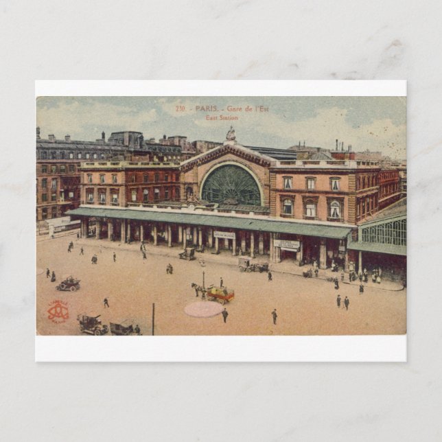 Paris Gare de L'Est Postcard (Front)