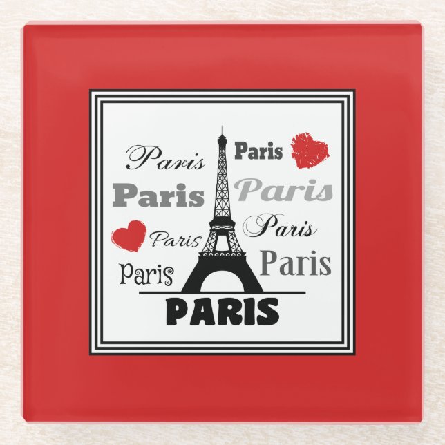 Paris Glass Coaster (Front)
