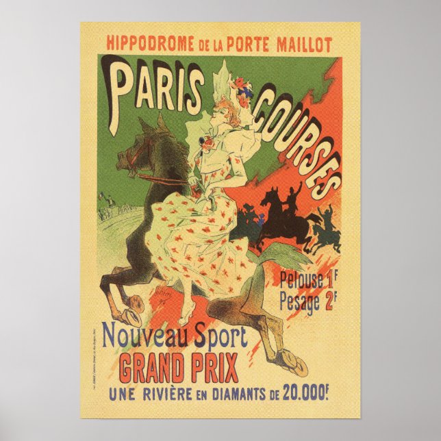 Paris Grand Prix Vintage Poster (Front)