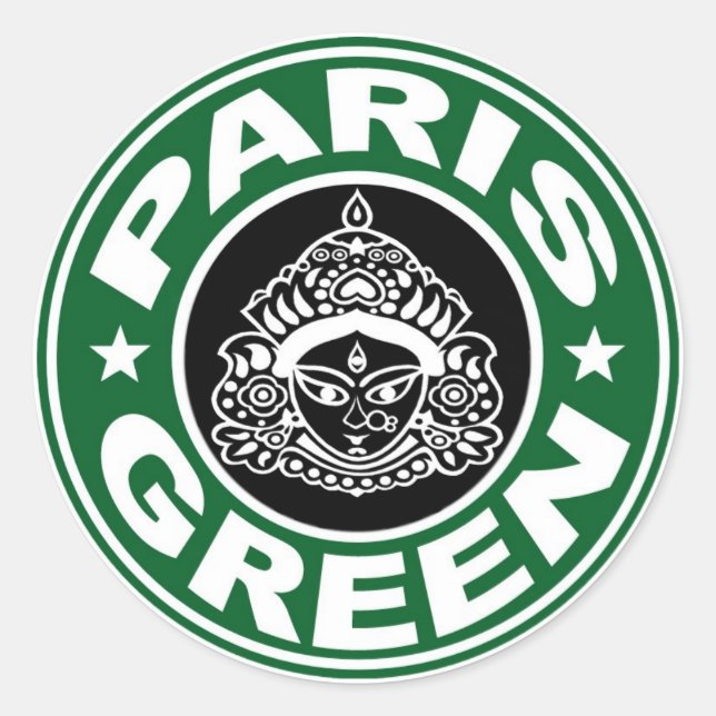 Paris Green Durga Sticker (Front)