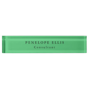 Paris Green Unique Original Classical Professional Nameplate