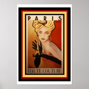 Paris Haute Couture Poster 13 x 19