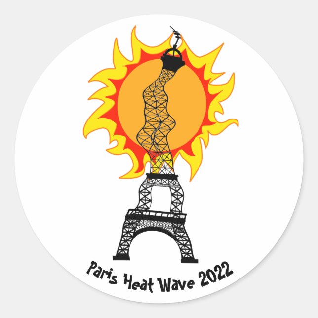 Paris Heat Wave 2022 Classic Round Sticker (Front)