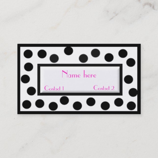 Paris High Fashion Calling Card (Front)