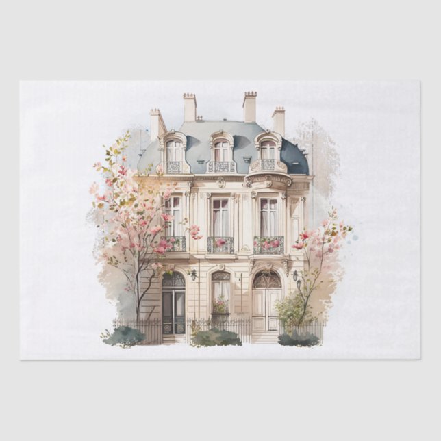 Paris Home Watercolor Tissue Paper (Front)